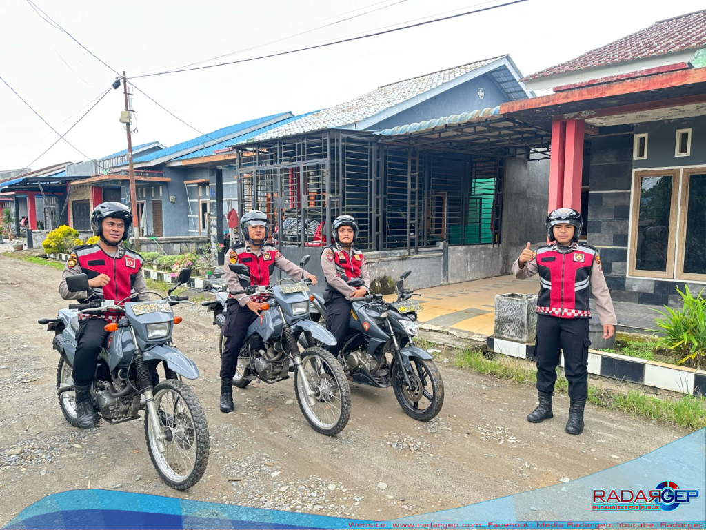 Patroli Sat Samapta Polres Langkat Kawal Keamanan Rumah Kosong Saat Mudik